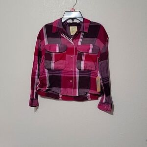 Camisa para niña de cuadros nueva